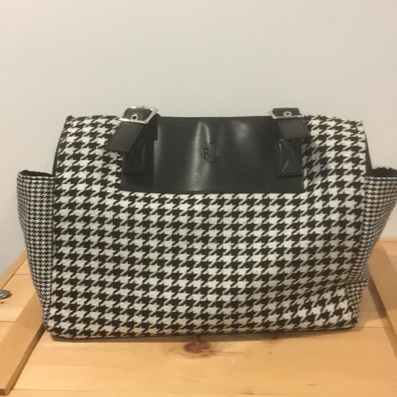 Ralph Lauren Handbags - Ralph Lauren Handbag - Black and white houndstooth